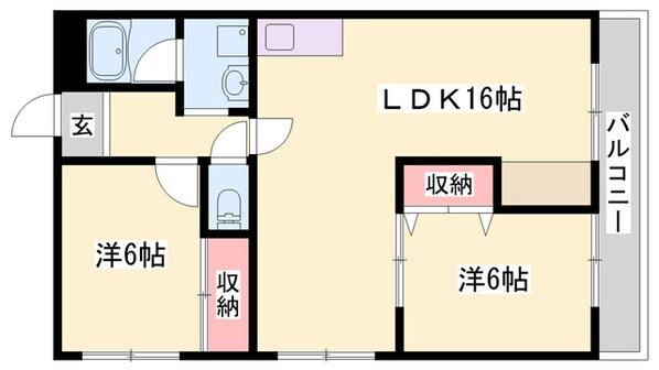 インタービレッジ野里の物件間取画像